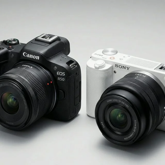 Canon R50 vs Sony ZV-E10 II side-by-side comparison