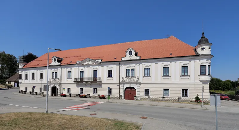 Schrems Castle in Lower Austria under a clear sky