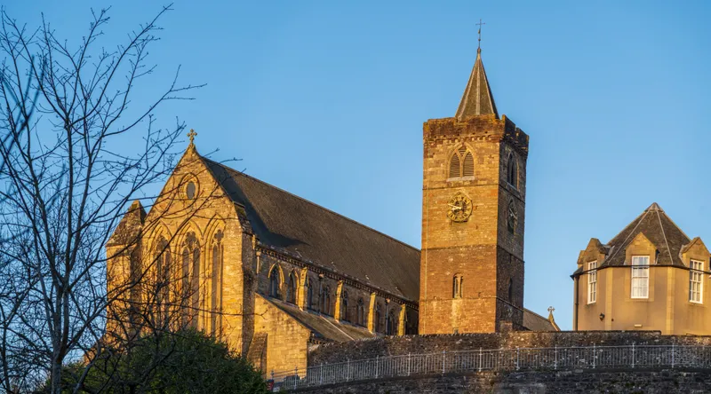Dunblane Cathedral in warm evening light